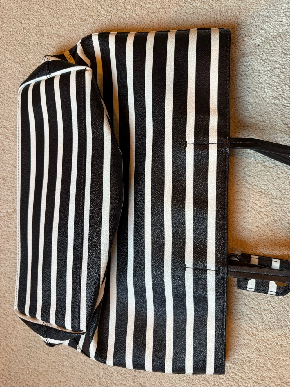 kate spade Black and White Striped Tote - Picture 2 of 6